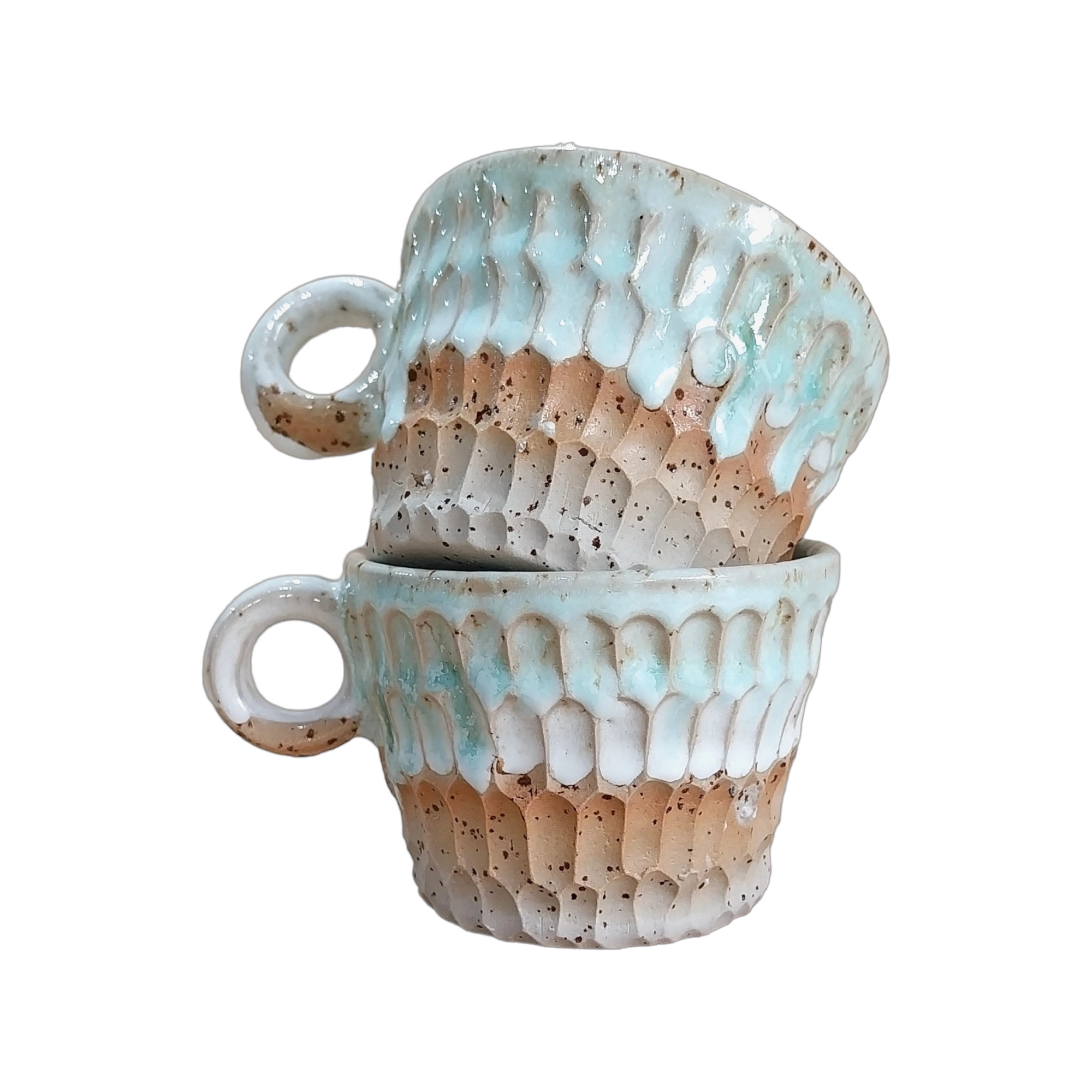 'Honeycomb' Stoneware Mug Set