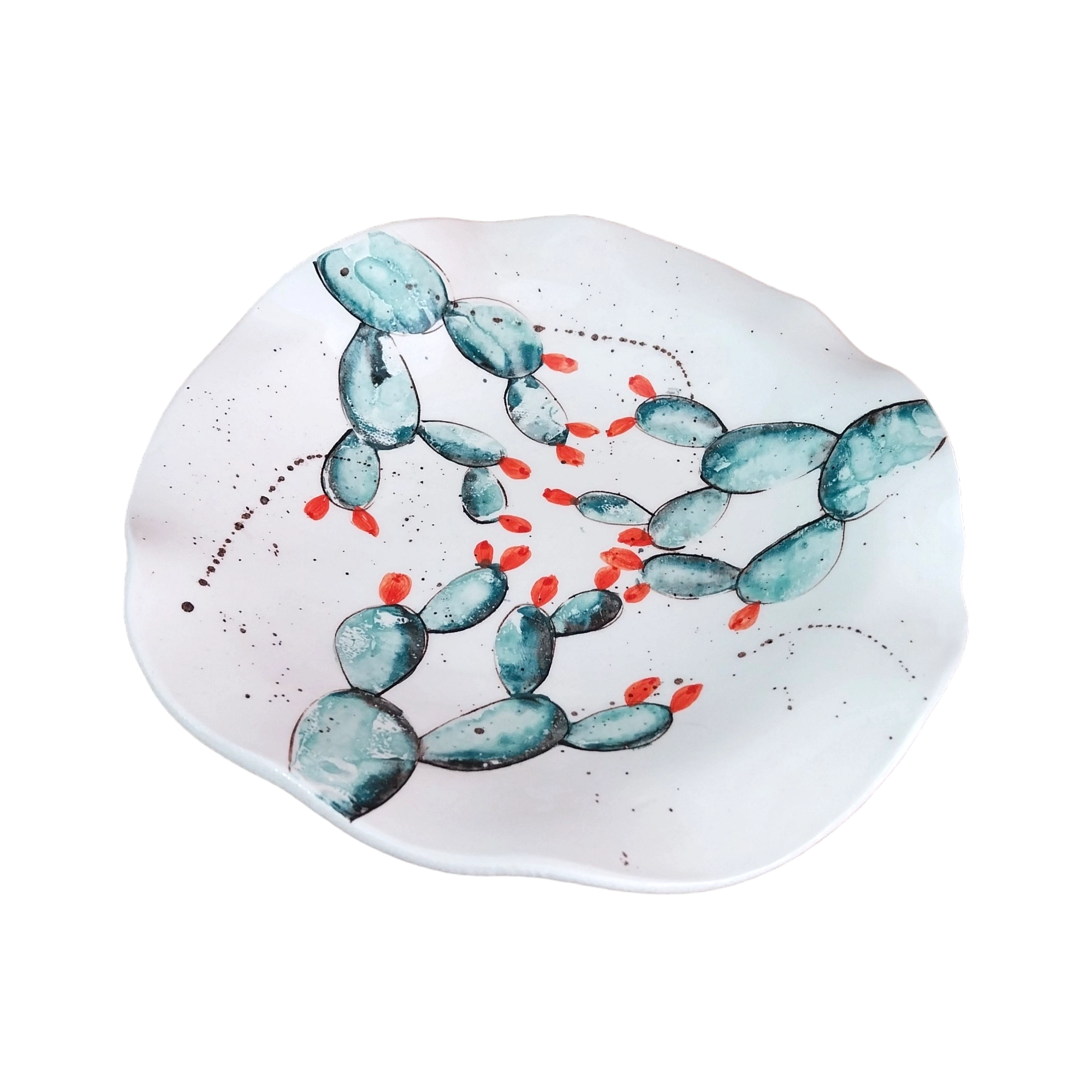 Plato Irregular grande de Cactus