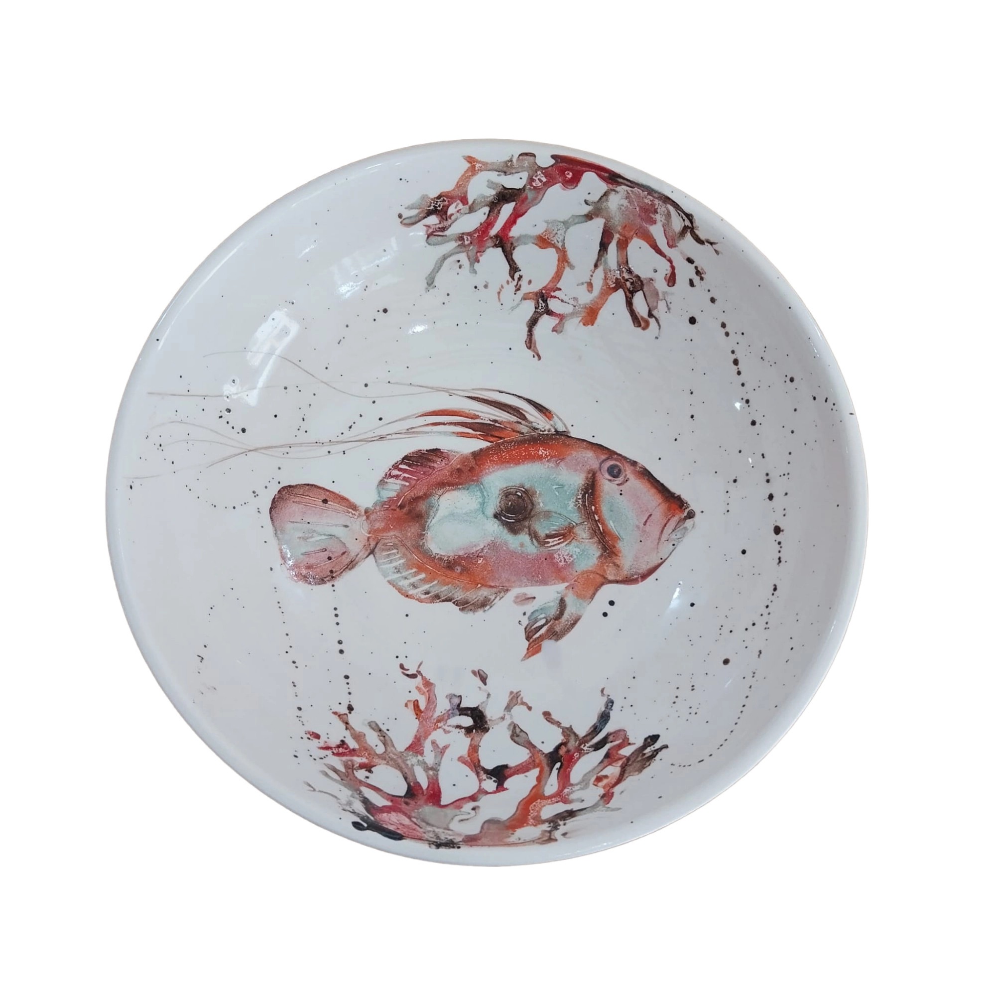 \\\\\\\'Rooster and Coral Salad Bowl\\\\\\\'