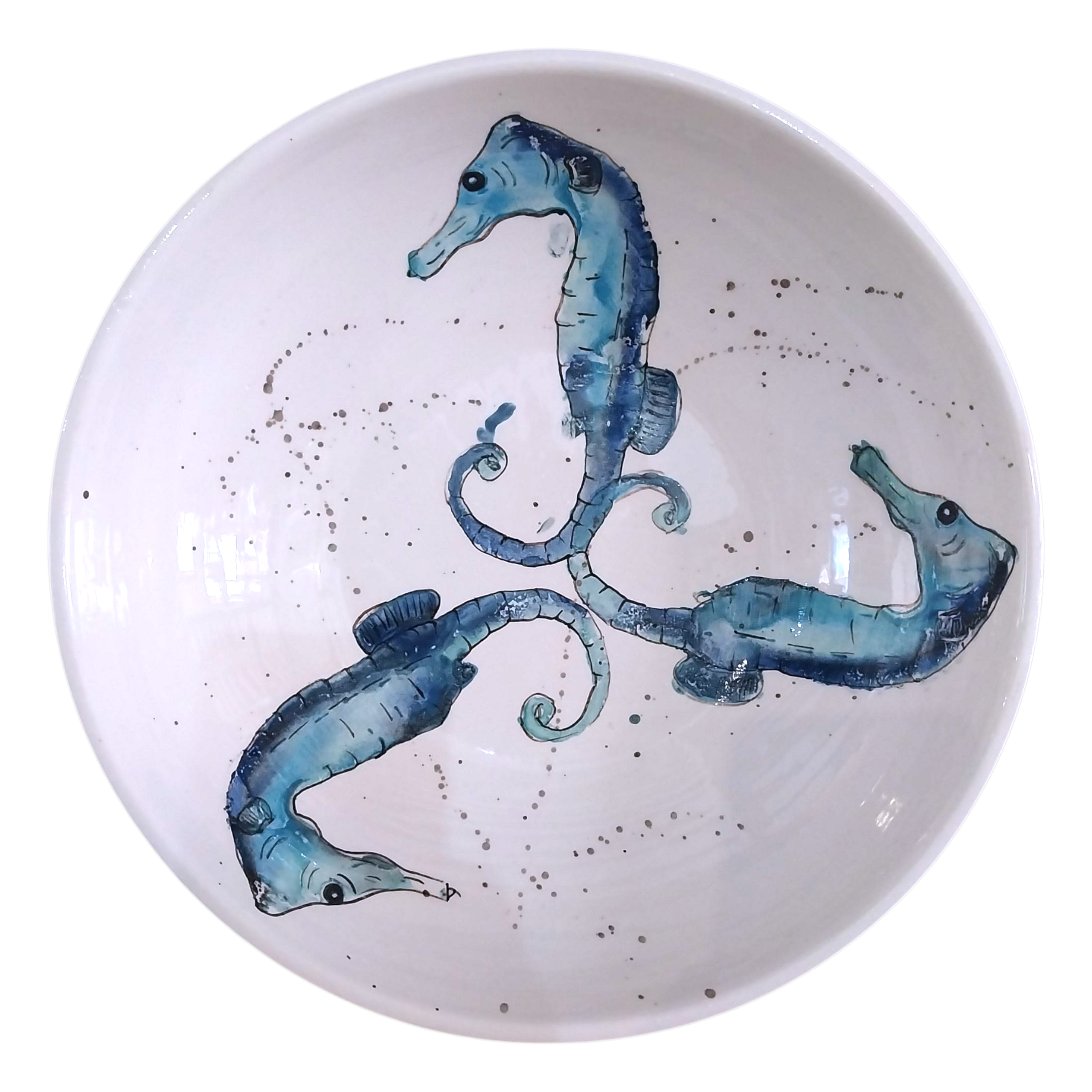 Ensaladera Extra con diseño de caballitos de mar