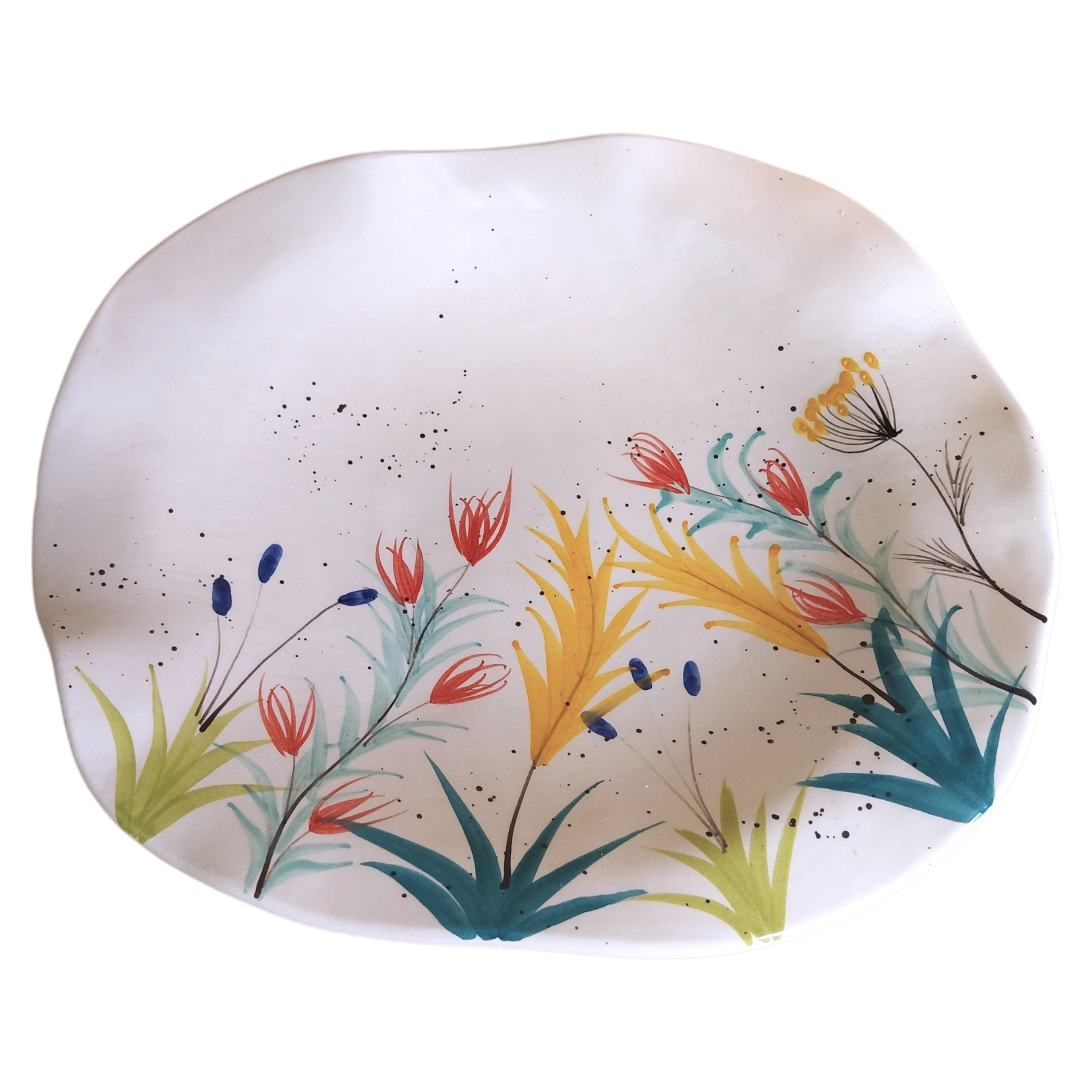 Plato irregular grande floral